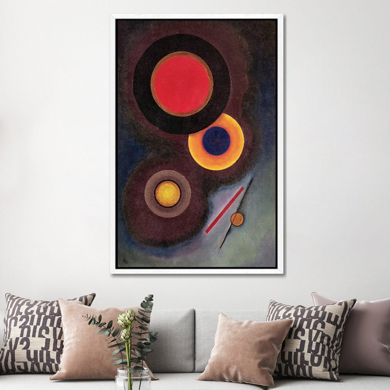 Composition With Circles And Lines, 1926 by Wassily Kandinsky - Gallery-Wrapped Canvas Giclée on Canvas, Black
