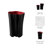 Contemporary Sculptural Porcelain Vases With Textured Ribbed Design Set Of 2-986014653