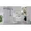 Porte de douche en verre coulissante sans cadre l 56-60 po x H 75,5 po avec quincaillerie en acier inoxydable-108111465
