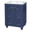 Meuble-lavabo de 24 po avec motif elliptique orné, tablette réglable et charnières à fermeture en douceur-129865351
