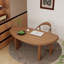 Bureau en bois massif brun clair à forme libre-1536678696