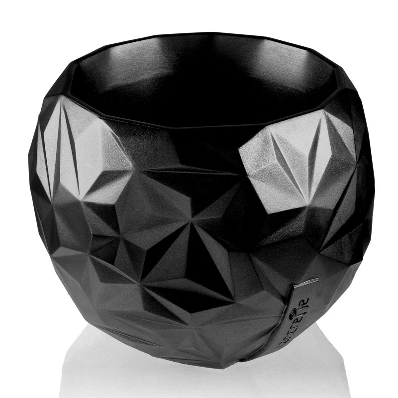 Handmade Pot Planter, Black Metallic