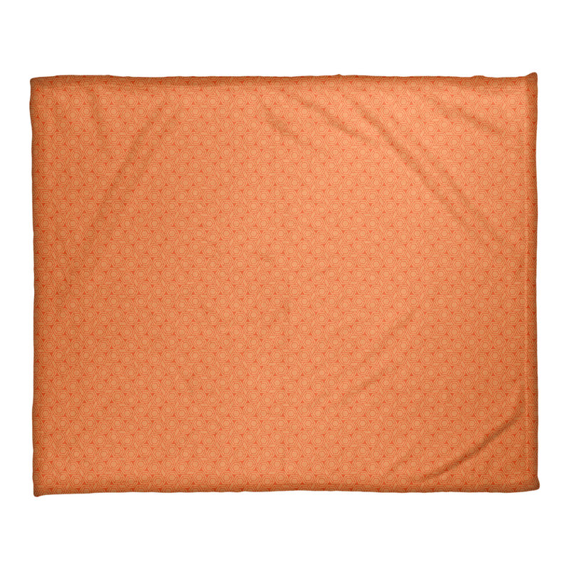 Couverture à treillis hexagonal Katelyn Elizabeth, l 52,5 po x L 62,5 po, Orange
