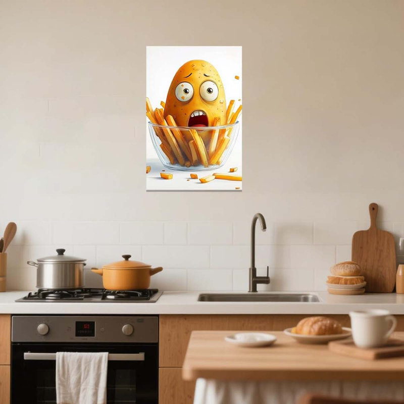 60*40,Funny Kitchen Canvas Wall Art Whimsical Food Art Pictures Fruit Vegetable Painting., 60 cm H x 40 cm W