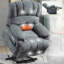 Fauteuil inclinable électrique en chenille de 23 po de large et à dossier haut avec massage par vibration à 8 points et chauffage lombaire-78627602