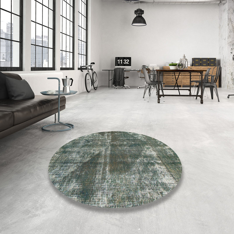 Sneedville Abstract Indoor Rug, Round 5'