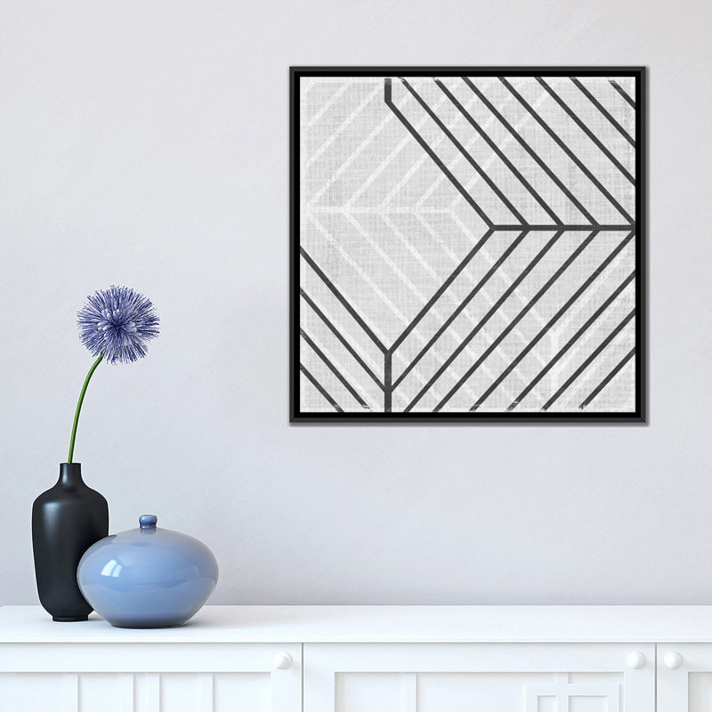«Diametric IV», impression sur toile, H 18 po x l 18 po x P 1,5 po, Toile avec cadre flottant noir, Pas de tapis