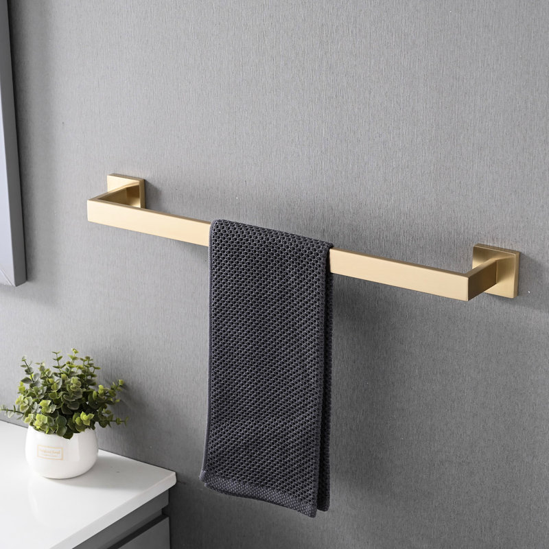Quincaillerie de salle de bain en or brossé - 4 pièces, acier inoxydable 304, rouille, conception moderne pour divers espaces en acier inoxydable