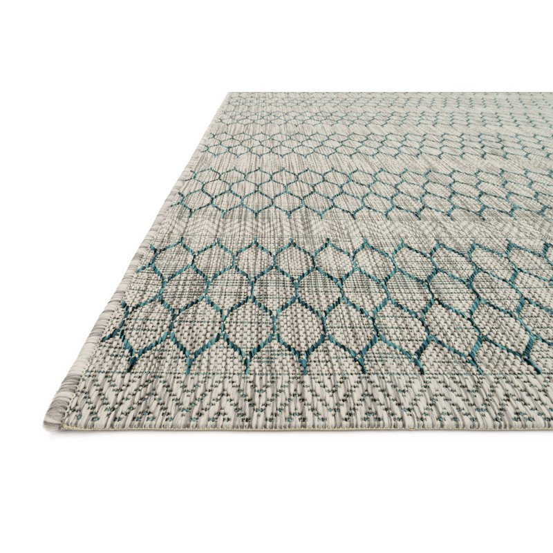 Tapis gris/bleu foncé Isle