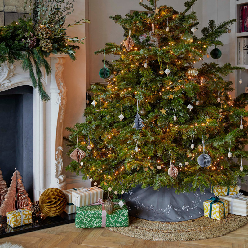 Slate Velvet Mistletoe Tree Skirt D80cm