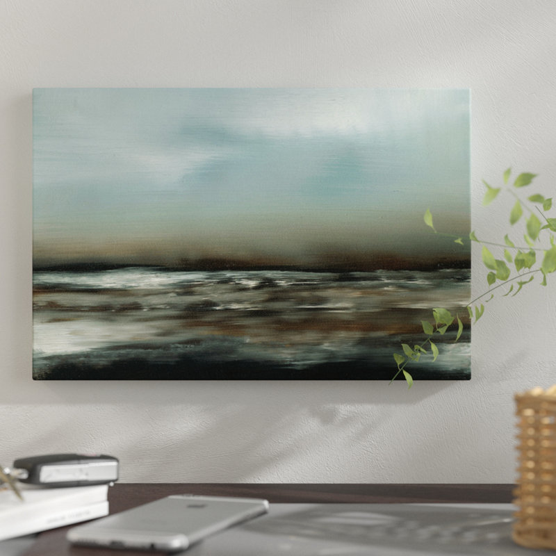 « ocean maré vii », impression sur toile, Pas de tapis, Toile tendue, H 40 po x l 60 po x P 1,5 po