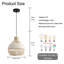 Luminaire suspendu en rotin tissé à la main Boho