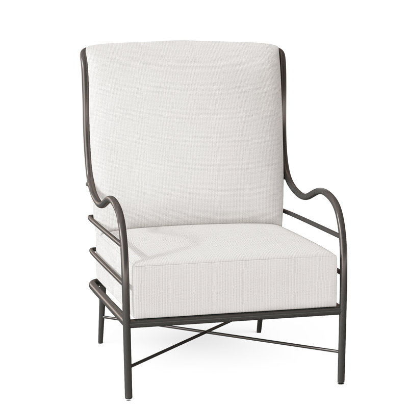 Chaise longue en aluminium Carmel - gris ardoise, Pas de soudure, Lin neige