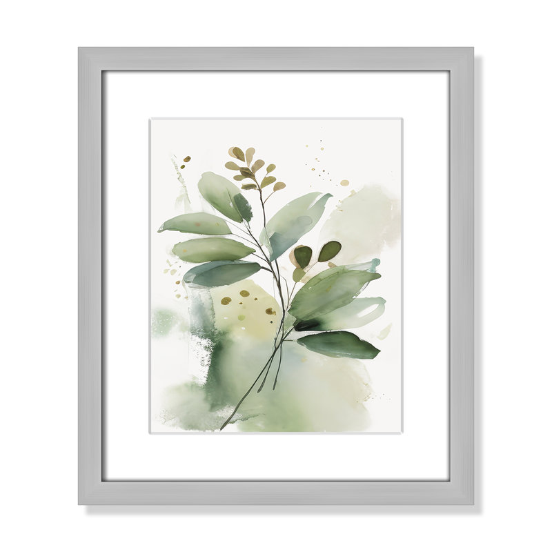 «Greenery Serenade I» par Irena Orlov, Argent mat, Matted Print, L 13 po x H 15 po