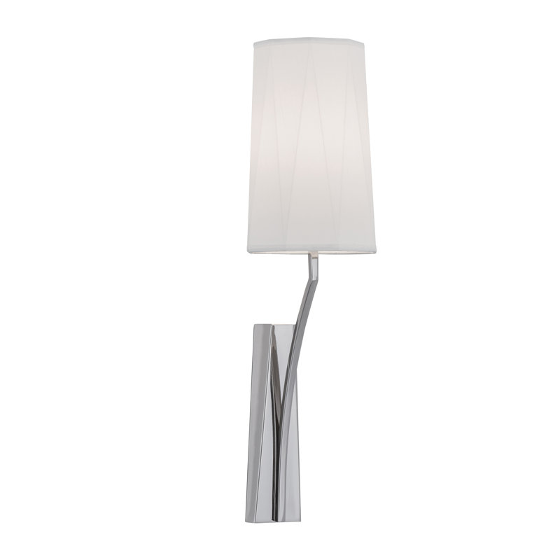 Diamond 22'' High 1-Light Sconce - Polished Nickel, White
