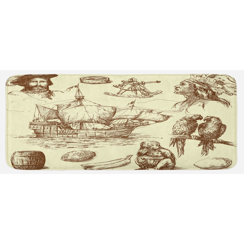Tapis de cuisine nautique