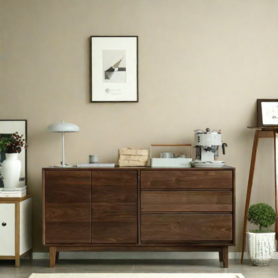 Buffet rétro tout en bois massif