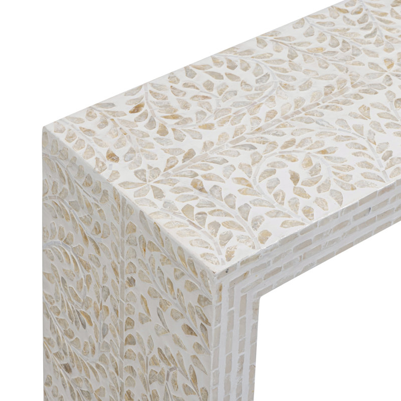 Cyprus Cream Capiz Shell Console Table