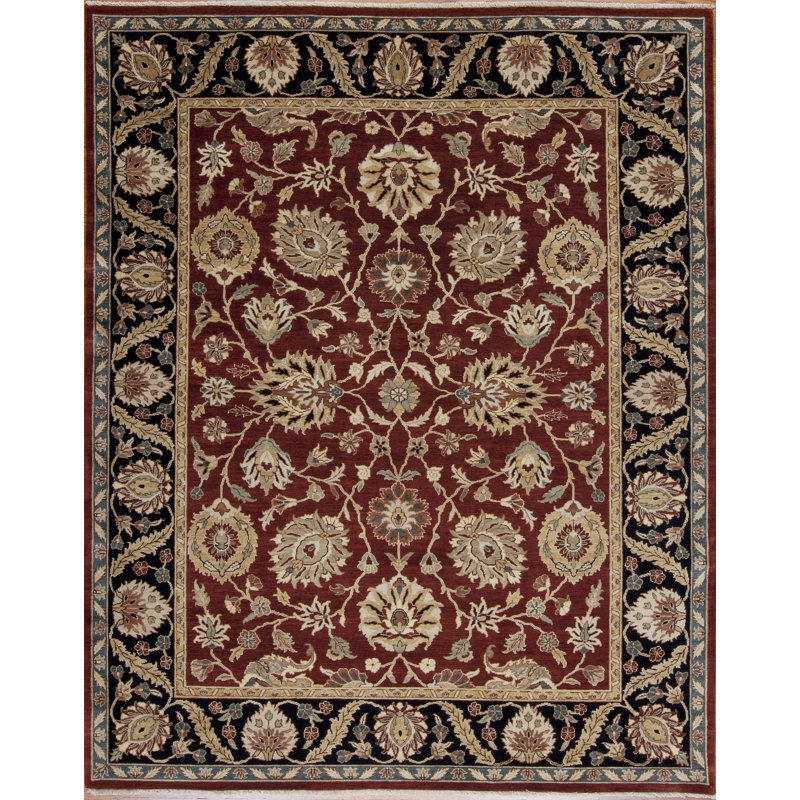 Mahal Hand Knotted Wool Area Rug, Rectangle 8' x 10'