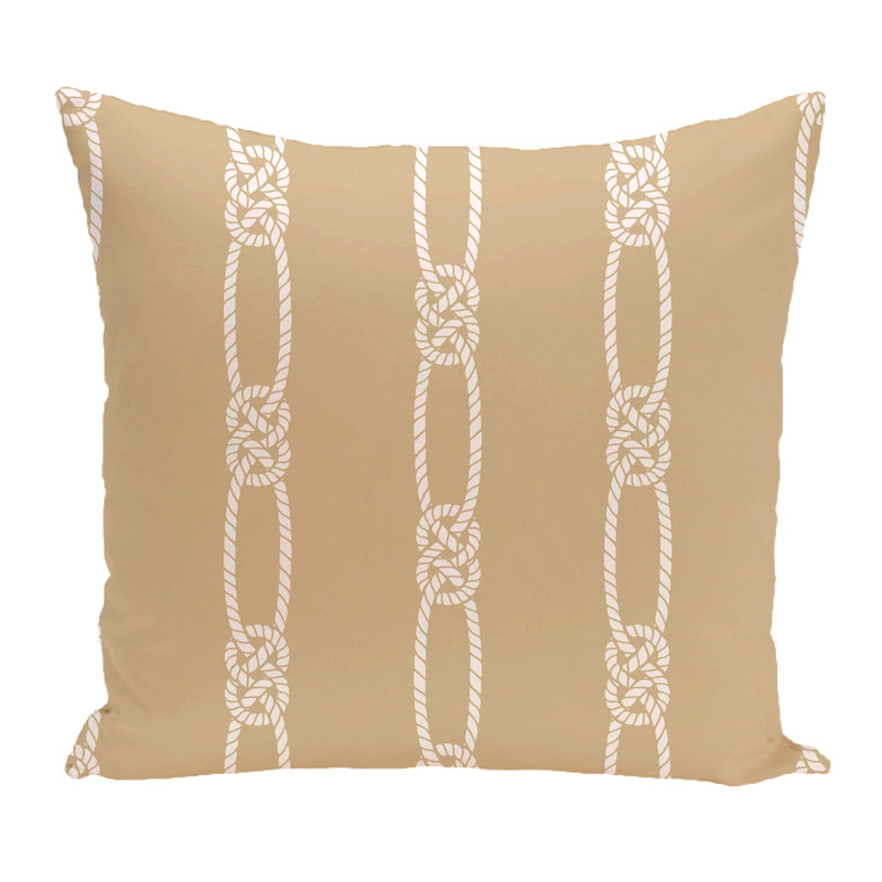 Housse et insert de coussin décoratif nautique Nautical Nights Tom Foolery, H 20 po x l 20 po, Beige / taupe