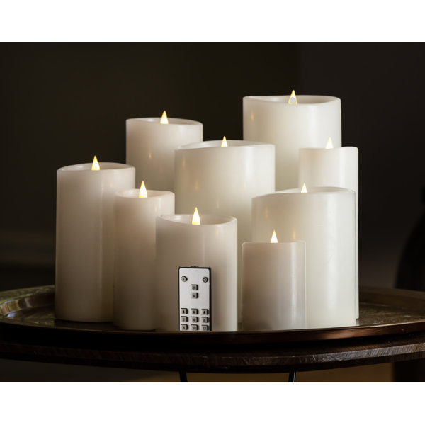 Symple Stuff Classic Real Wax Body Flickering Flameless Battery Powered ...