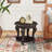 22'' Retro Crosslake End Table,Solid Wood Sofa Side Table with Shelf-2135276136