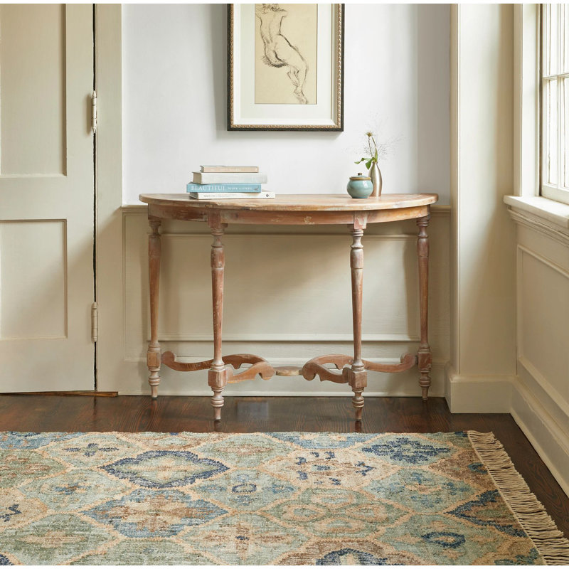 Pali Blue Handwoven Jute Rug, 2x3