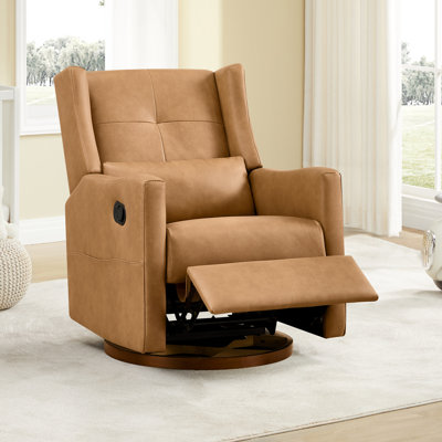 Drenna Tufted Upholstery Manual Swivel Glider Recliner