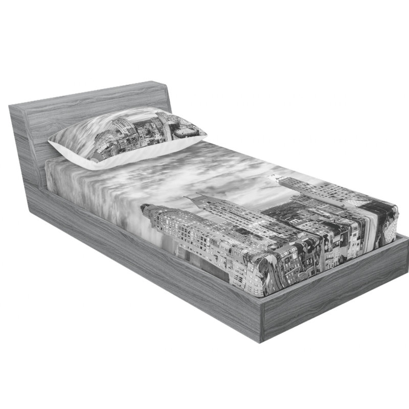 Microfiber Sheet Set, Twin Sheet Set with Fitted Sheet