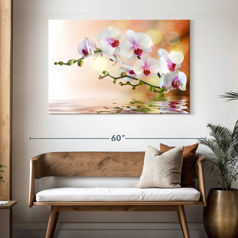 Harnek Orchid Flowers On Water, 32" H x 48" W