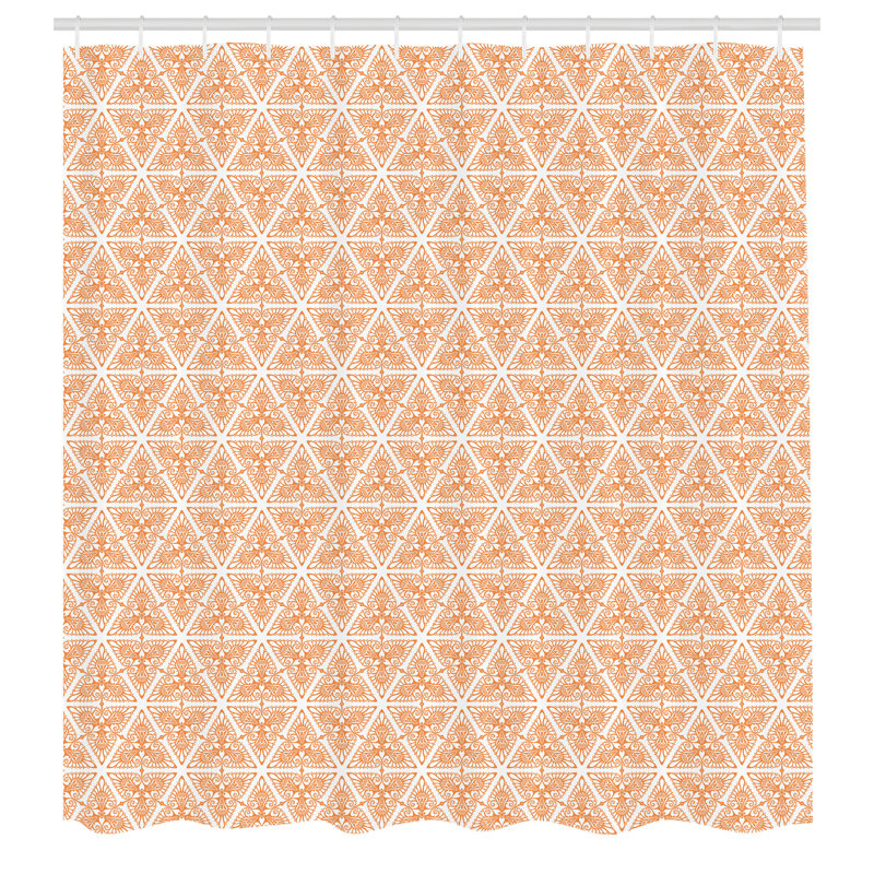 Ensemble de rideau de douche + crochets, H 69 po x l 84 po, Blanc abricot