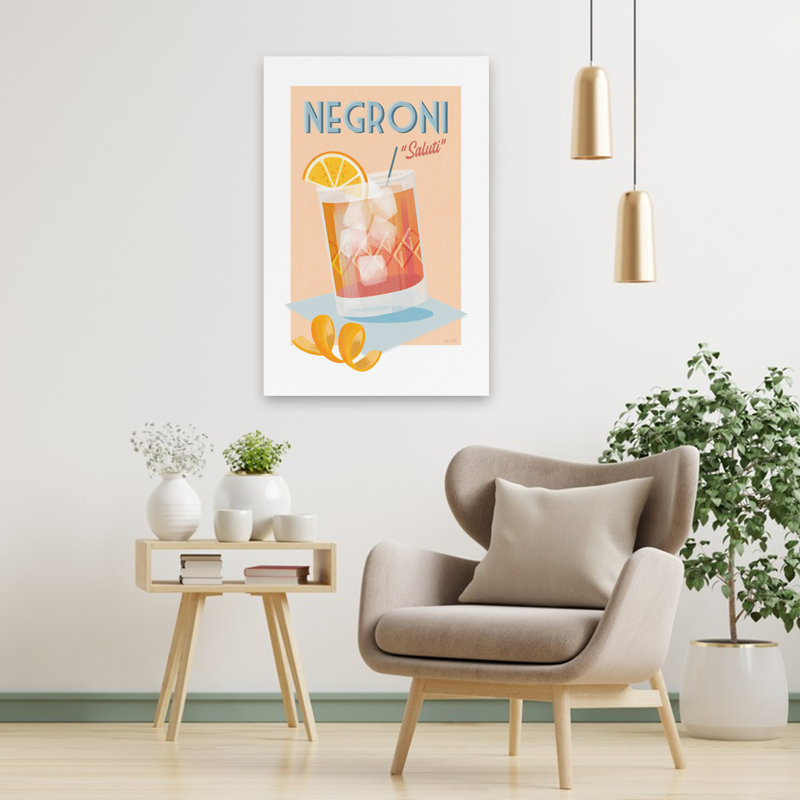 Art de cocktail Negroni - Negroni, H 36 po x l 24 po