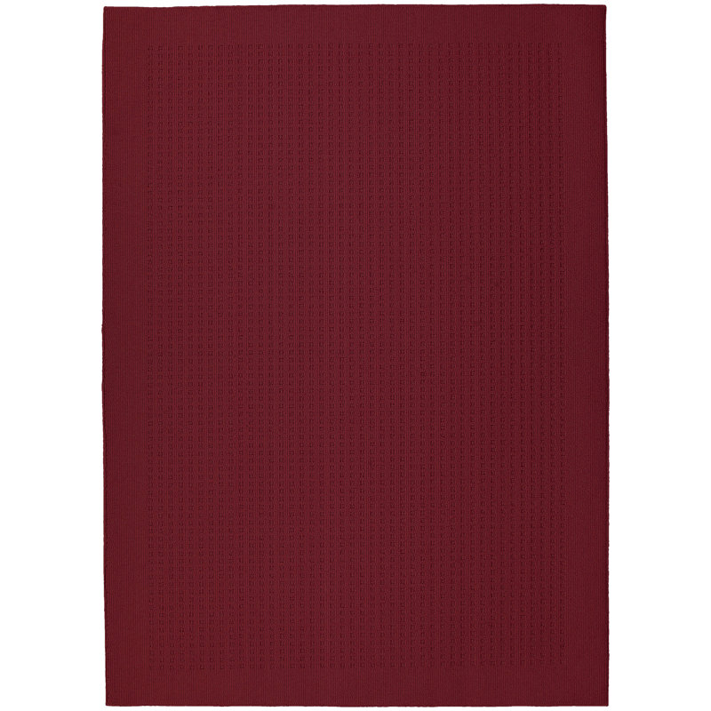Tapis rouge carré touffeté Herald, Rectangle 5 pi x 7 pi