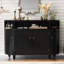 Buffet décoratif, armoire de rangement courbée avec quatre portes-117949157