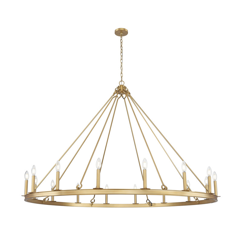Lustre 16 lumières Parker, Laiton