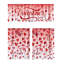 Kbndieu 2D Printed Kitchen Curtain Short Panels Washable Decorative Window Curtains for Kitchen