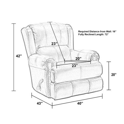 Fauteuil inclinable en cuir italien Woodville