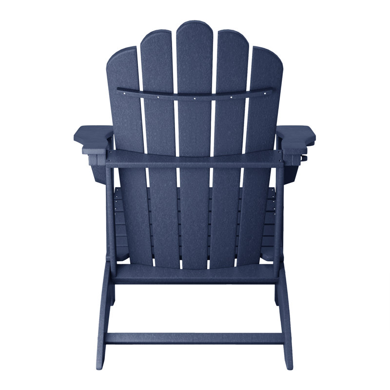 Outdoor Poly Adirondack Chair (Set Of 2), Navy Blue