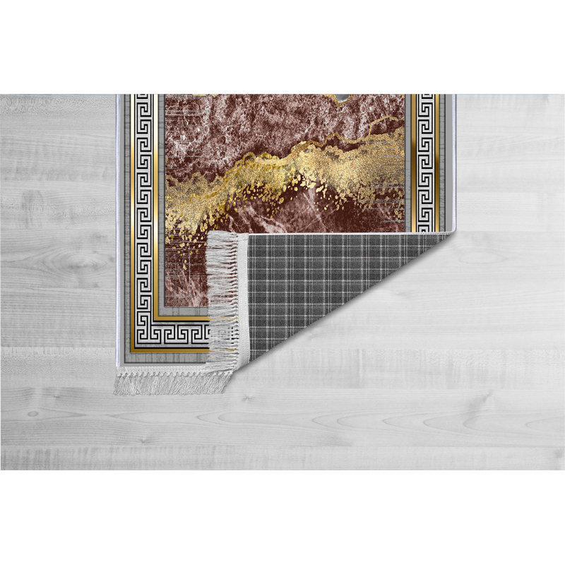 Luxurious Velvet Area Rug (4.6 x 7.2 ft), 100% Antibacterial Fabric, Non-Slip Cotton Backing, Pile Height: 0.4 in | Machine Washable, 3D Digital Print Design | Perfect for Living Room & Bedroom Decor, Soft & Durable