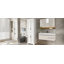 Meuble-lavabo autoportant avec un design moderne et élégant, plusieurs options de rangement, des portes à charnières amortissantes et une finition durable pour les salles de bain organisées
