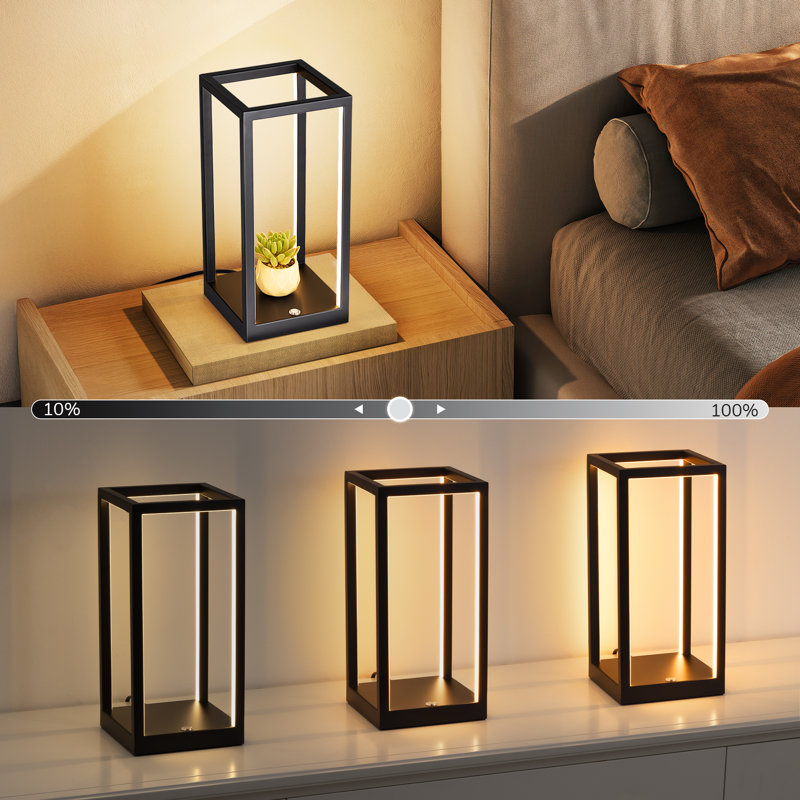 Lampe de table à DEL 13,6 "à intensité variable avec commande tactile et port USB-A Type-C (ensemble de 2)