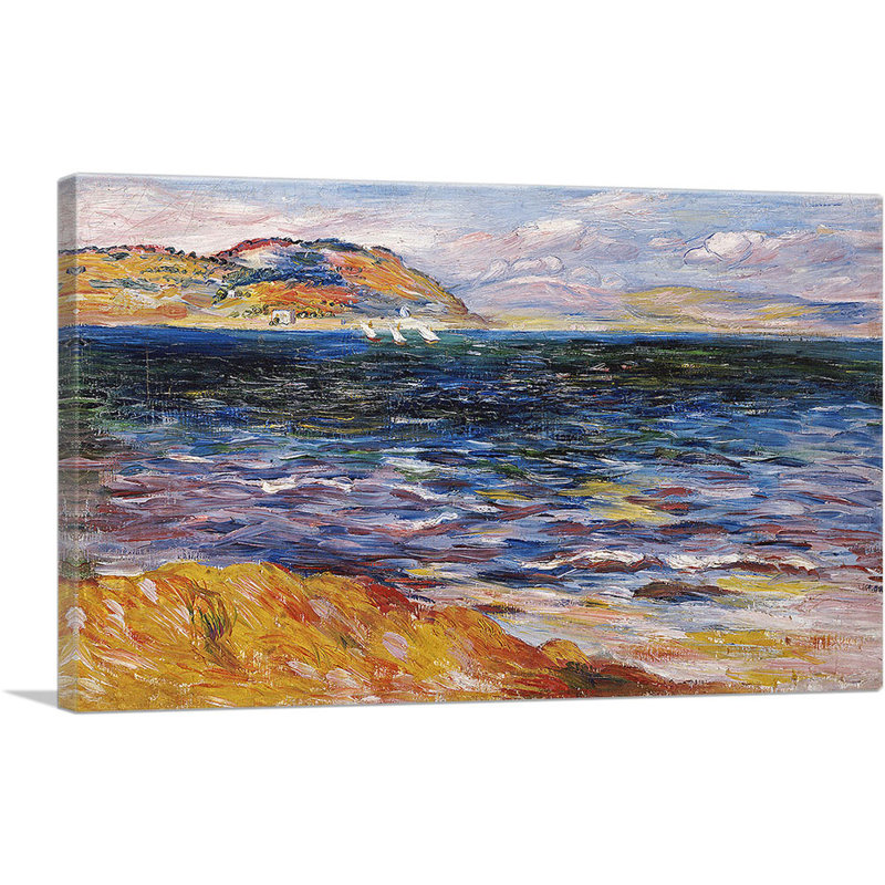 "Bordviera" par Pierre-Auguste Renoir, reproduction d'art sur toile tendue, H 12 po x l 18 po x P 0,75 po