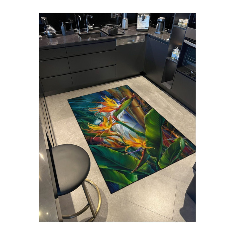 Tapis décoratif lavable à la machine Forest, Tapis de couloir 3 pi 3 po x 9 pi 10 po