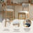 Upholstered Solid Wood Bar Stool-329192034