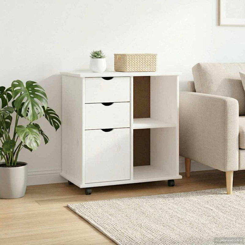 Solid Wood Standard Accent Cabinet, White