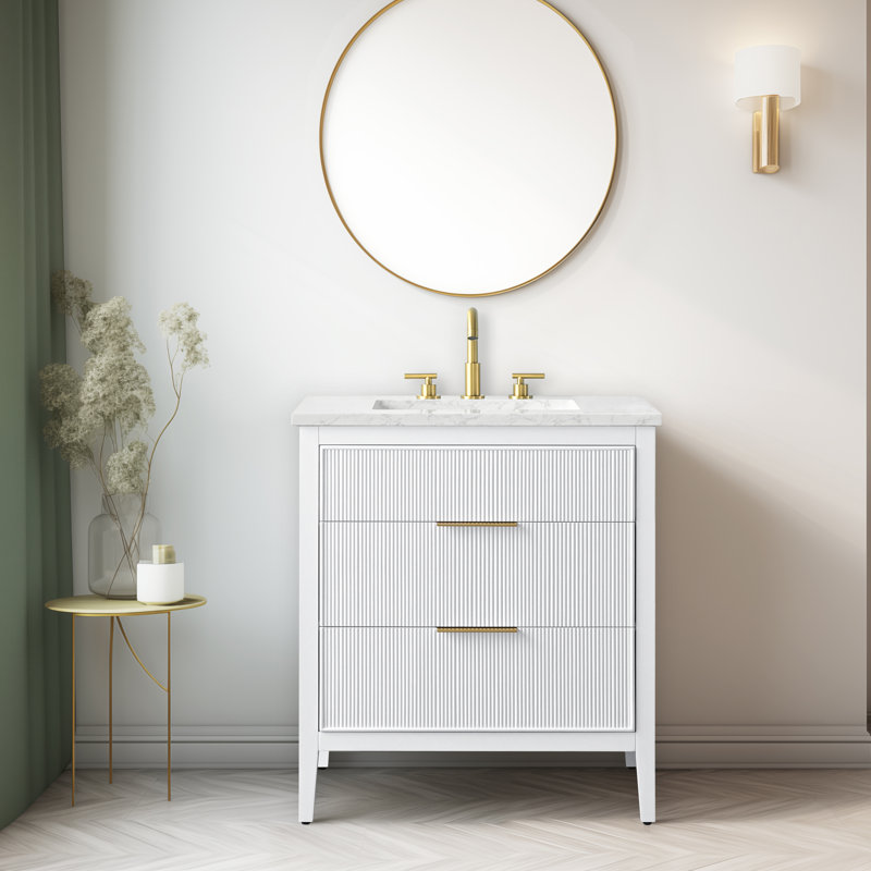 Emma 30" W Single Vanity, White