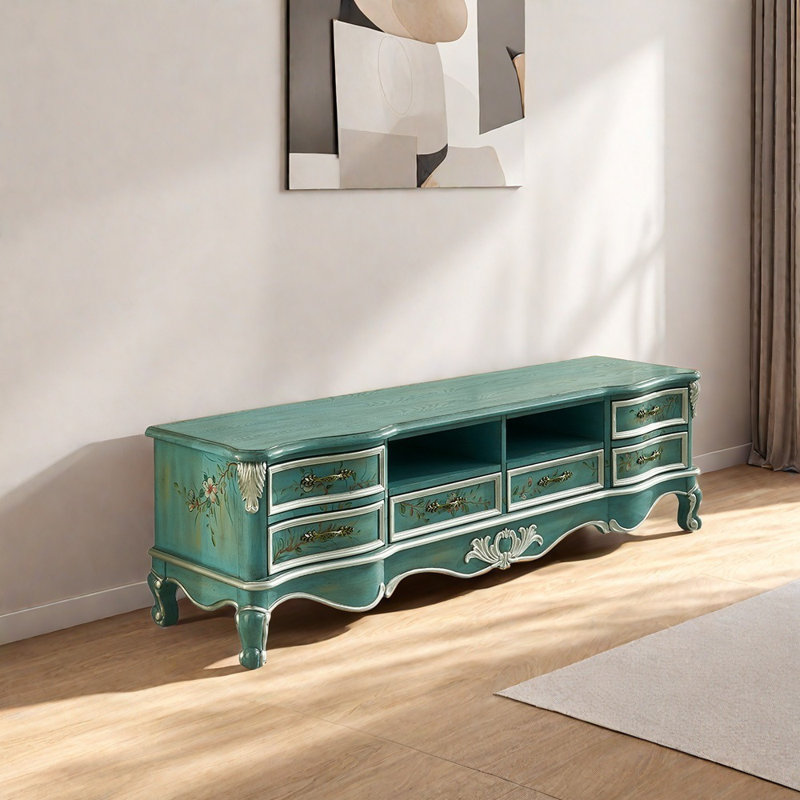 TV stand piano surface smooth rounded edges, 78.74"