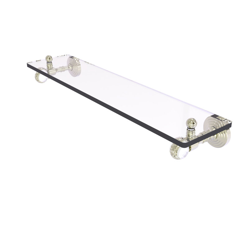 Jarrell Accent Shelf, Polished Nickel, 3.2" H x 22" W x 5.1" D