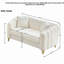 Canapé de luxe en chenille 2 places 61 "avec pieds en métal doré 61", pour espaces éclectiques Design moderne tropical - Inspired Living