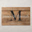 Plaque de mariage à nœuds et grain, finition bois
